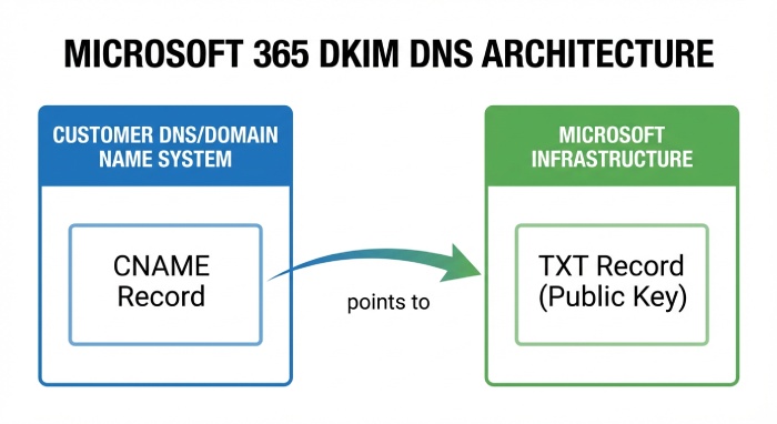 Microsoft 365 DKIM DNS Architecture